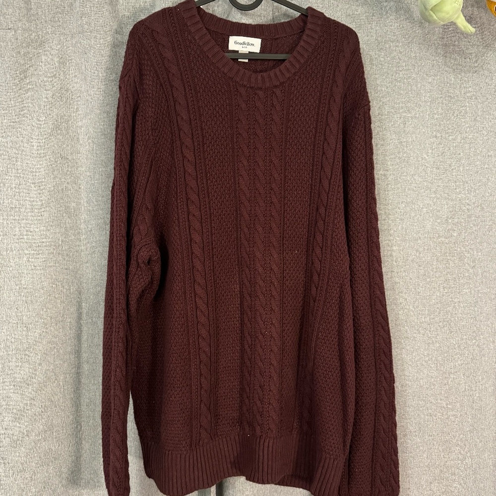 Maroon Knit Sweater